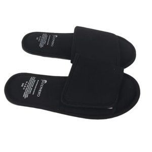 Pretty blue fuzzy house Slippers, velcro adjustable straps. Good pre-owned condi